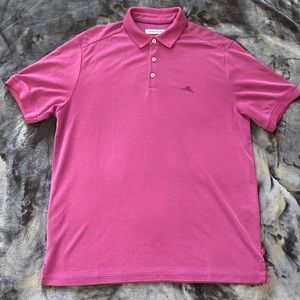 Men’s purple Tommy Bahama ribbed polo, Size L